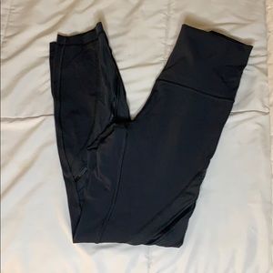 Lululemon Dark Gray Mesh Detail Legging